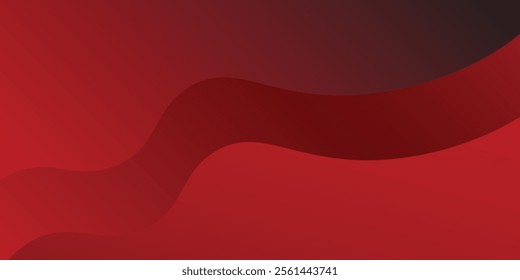 Red abstract background with dynamic shapes art