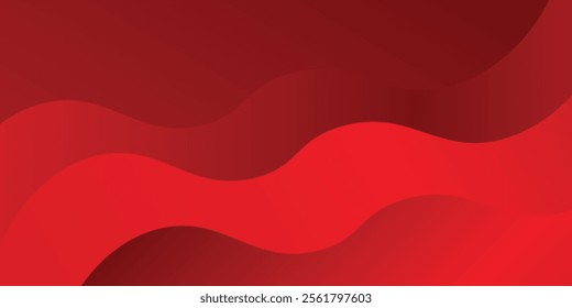 Red abstract background with dynamic shapes line simple