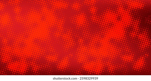 Red abstract background. Dynamic shapes composition. dot halftone. 