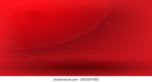 Red abstract background. Dynamic shapes composition studio gradient modern