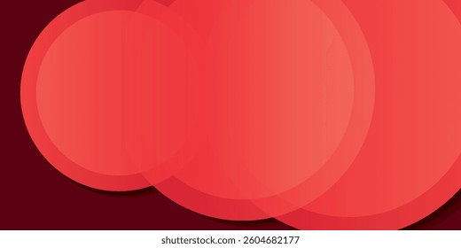 Red abstract background. Dynamic shapes composition red 3d shape circle