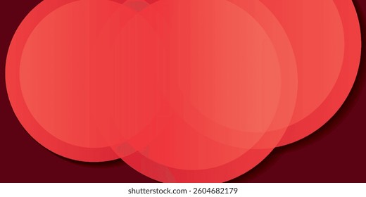 Red abstract background. Dynamic shapes composition red 3d shape circle