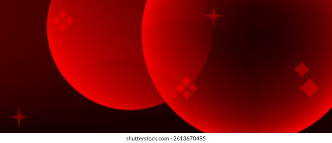 Red abstract background. Dynamic shapes composition. Eps10 vector