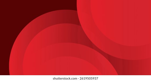 Red abstract background. Dynamic shapes composition. vector