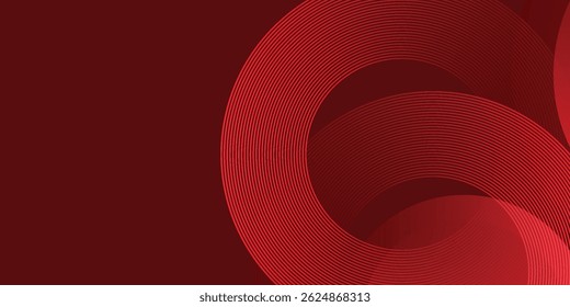 Red abstract background. Dynamic shapes arts background red