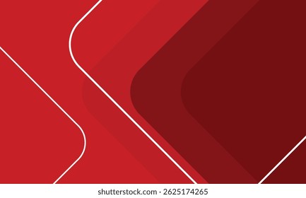 Red abstract background. Dynamic shapes composition. Vector illustration for banners, presentation templates and social media.