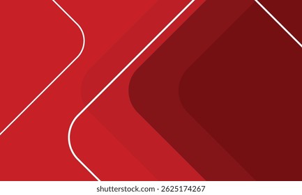 Red abstract background. Dynamic shapes composition. Vector illustration for banners, presentation templates and social media.