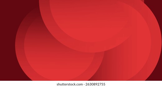 Roter abstrakter Hintergrund. Dynamische Formen Zusammensetzung roter Form Kreis 