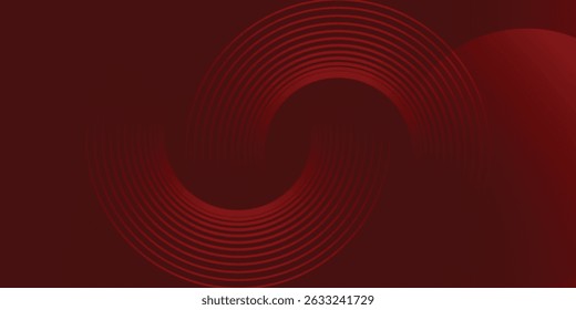 Red abstract background. Dynamic shapes composition modern vector