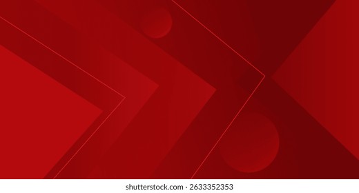 Fondo abstracto rojo. Composición de Formas dinámicas. Vector Eps10
