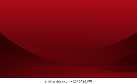 Red abstract background. Dynamic shapes composition. Dynamic sound wave. Design element. Vector illustration