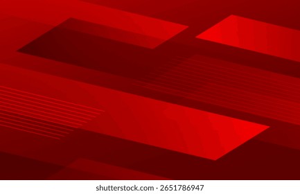 Red abstract background. Dynamic shapes composition. Vector illustration