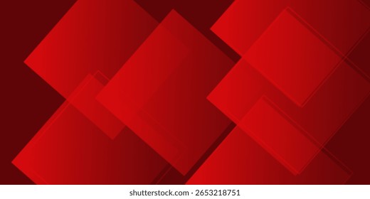 Red abstract background. Dynamic shapes composition. Eps10 vector