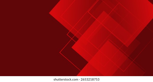 Red abstract background. Dynamic shapes composition. Eps10 vector