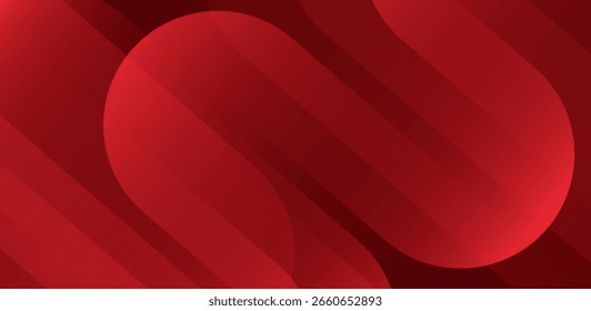 Fundo abstrato vermelho. Composição de formas dinâmicas. Conceito de tecnologia futurista.