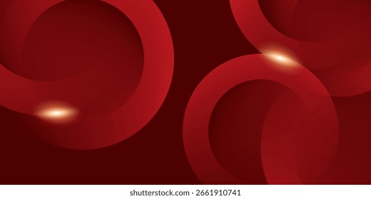 Red abstract background. Dynamic shapes composition. Eps10 vector