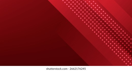 Red abstract background. Dynamic shapes composition. Eps10 vector