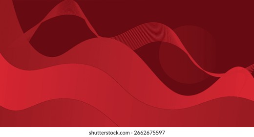 Red abstract background with dynamic shapes composition simple