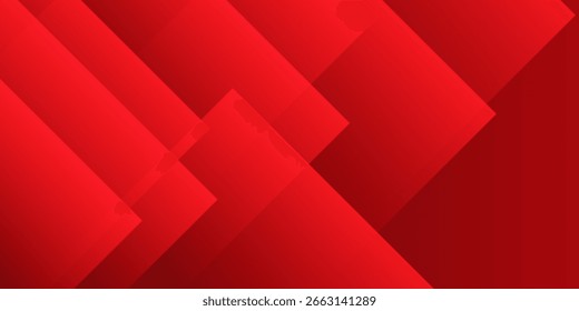 Fondo abstracto rojo. Composición de Formas dinámicas. Vector Eps10