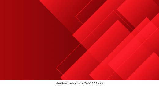 Fondo abstracto rojo. Composición de Formas dinámicas. Vector Eps10