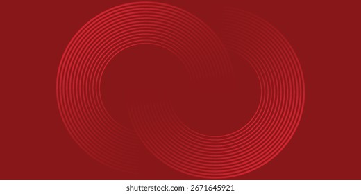 Roter abstrakter Hintergrund. Dynamische Formenzusammensetzung. Vektorabstrakt modern