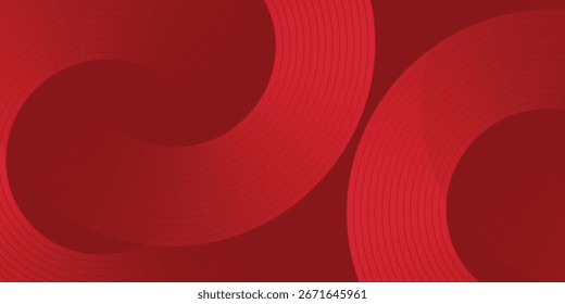 Fondo abstracto rojo. Composición de Formas dinámicas. Vector abstracto moderno