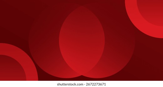 Fundo abstrato vermelho. Composição de formas dinâmicas simples  