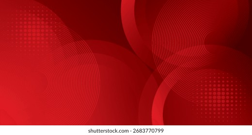 Red abstract background. Dynamic shapes composition. Vector Eps10
