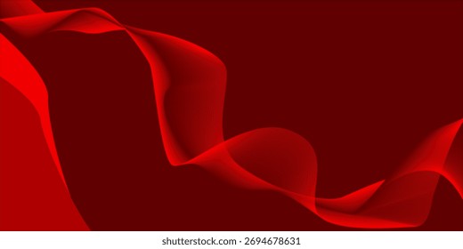Fondo abstracto rojo con Formas dinámicas composición simple