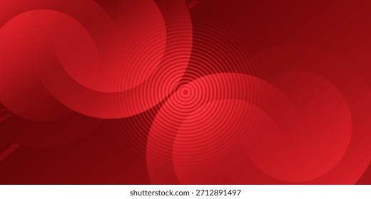 Fondo abstracto rojo. Composición de Formas dinámicas. Vector Eps10