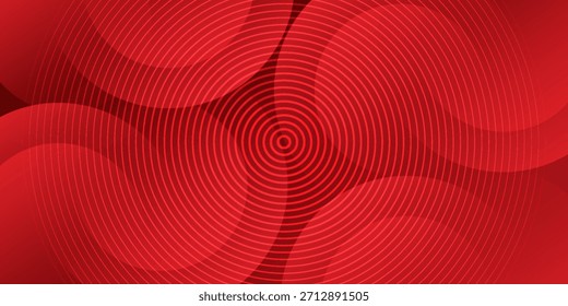 Red abstract background. Dynamic shapes composition. Eps10 vector