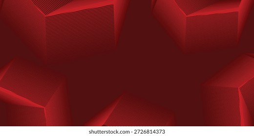 Fondo abstracto rojo. Composición de Formas dinámicas. Vector Eps10