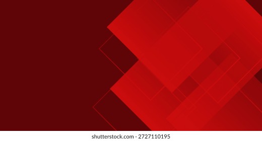 Fondo abstracto rojo. Composición de Formas dinámicas. Vector Eps10