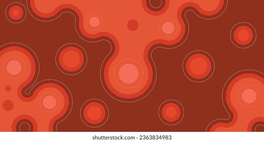 Red Abstract Background flat liquid with round shape