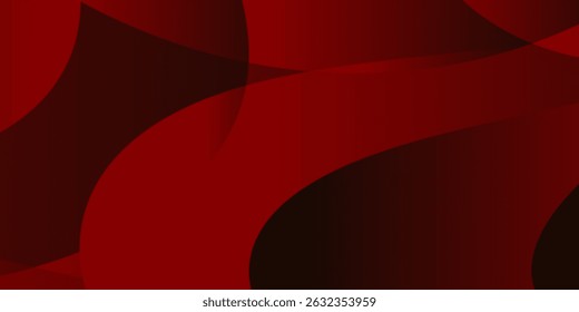 Fundo abstrato vermelho com linhas fluindo e padrões de ondas digitais
