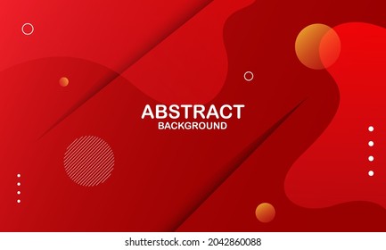 Red abstract background. Fluid shapes composition. Vector illustration