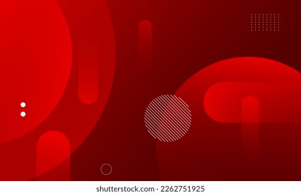 Red abstract background. Fluid shapes composition. Eps10 vector