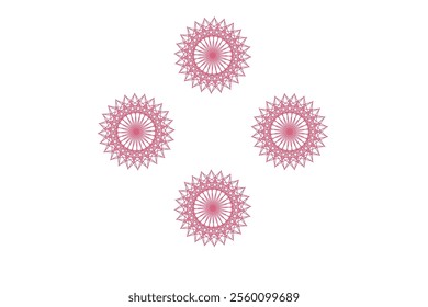 Red abstract background in the form of flower outlines