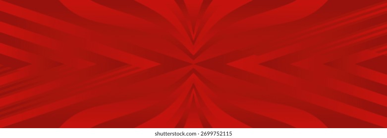 Red abstract background. Geometric floral pattern with lights. Vector illustration.
