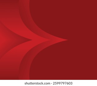 Red abstract background with geometric modern curves 