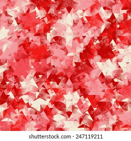 Red abstract background with geometric shapes. Vector illustration.