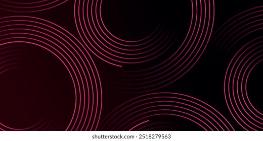red abstract background with glowing circles. Swirl circular lines pattern. Geometric spiral. Twirl element. Modern graphic desi
