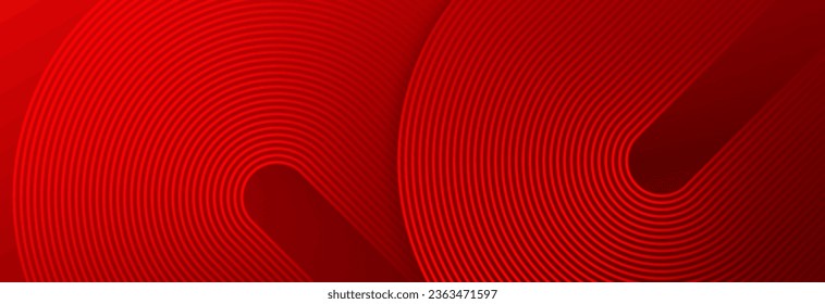 Fondo abstracto rojo con líneas geométricas brillantes. Patrón de líneas redondeadas diagonales de gradiente rojo brillante moderno. Concepto de tecnología futurista. Demanda para afiche, portada, banner, presentación, sitio web