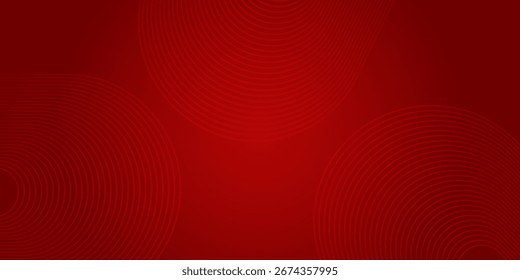 Red abstract background with glowing geometric lines. Modern shiny red curve illustrations baliho template good rectangle technology minmalist