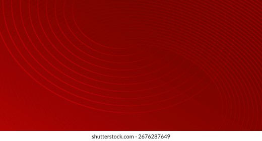 Red abstract background with glowing geometric lines. Trendy natural good monocrome line simple art illustrations