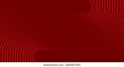 Fondo abstracto rojo con líneas geométricas brillantes. Diseño de degradado buena textura patrón de forma de arte simple brillante