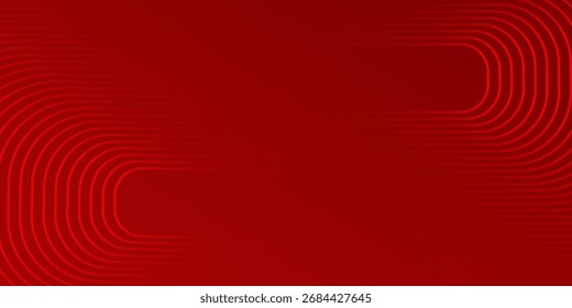 Red abstract background with glowing geometric lines. Gradient layout good nice texture simple art shape