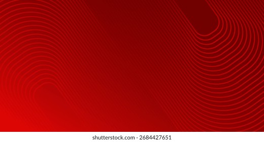 Fundo abstrato vermelho com linhas geométricas brilhantes. Layout de gradiente