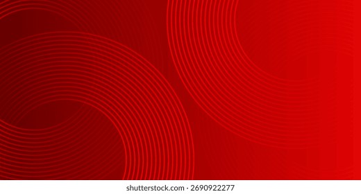 Fondo abstracto rojo con líneas geométricas brillantes. Moderno patrón de líneas redondeadas diagonales de gradiente rojo brillante. Concepto de tecnología futurista. Traje para el cartel, cubierta, Anuncio, presentación, Sitio web