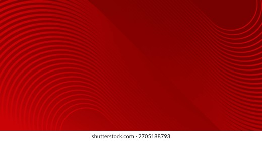 Fondo abstracto rojo con líneas geométricas brillantes. Moderno gradiente rojo brillante diagonal líneas redondeadas suave buena